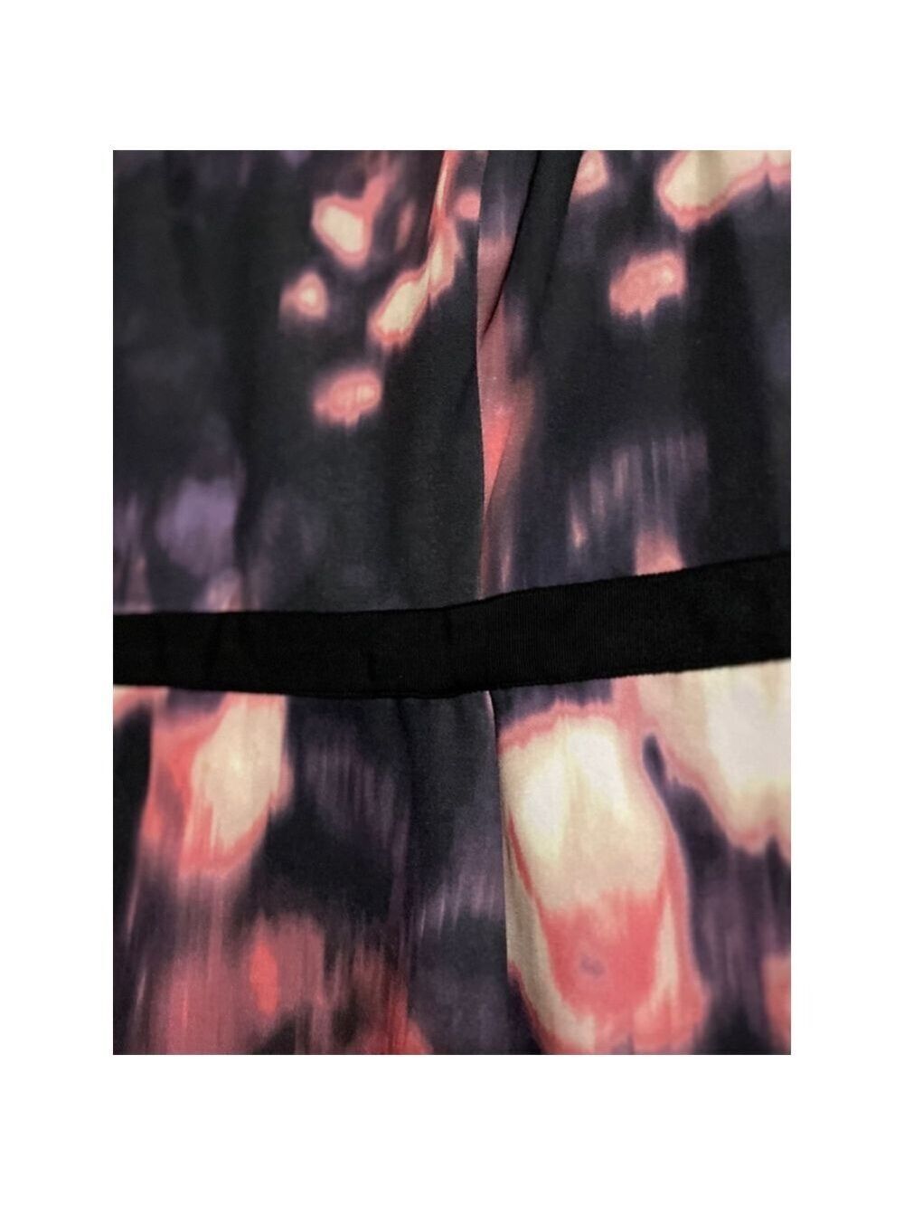 Women's Adrianna Papell Dress Size 16 Black Pink Floral Lace - Picture 7 of 8